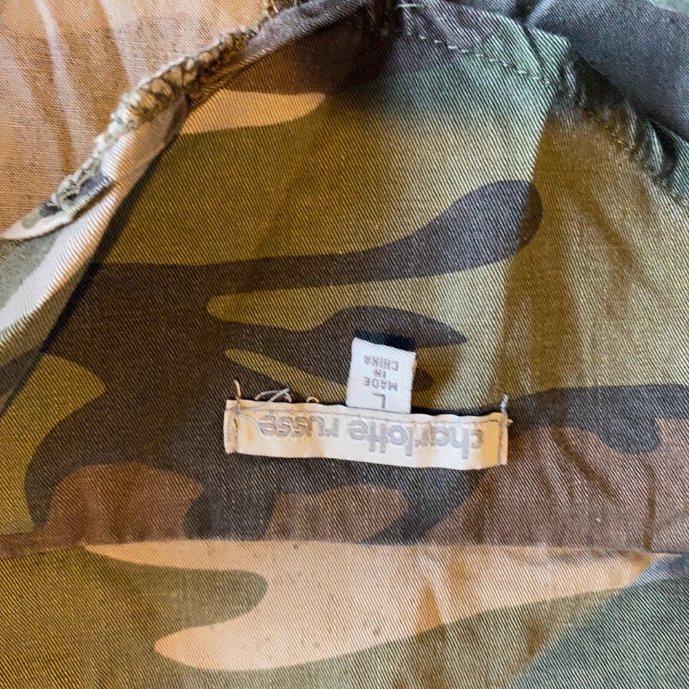 Camo Lightweight Green  Charlotte Russe Jacket No Lining I - Picture 12 of 12